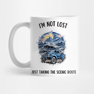 Truck Funny Road Farmer Landscape Mountain Agriculture Mug